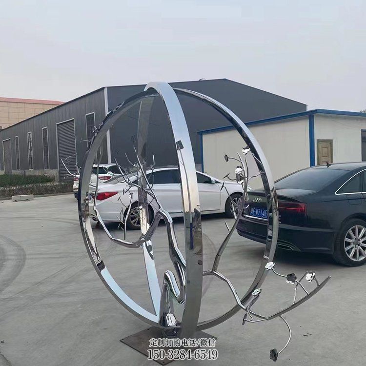 城市圆环雕塑,网格景观雕塑,抛光效果 城市圆环雕塑,网格景观雕塑,抛光效果