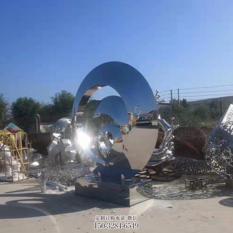 公园圆环雕塑,喷砂发光雕塑,锻造工艺 公园圆环雕塑,喷砂发光雕塑,锻造工艺
