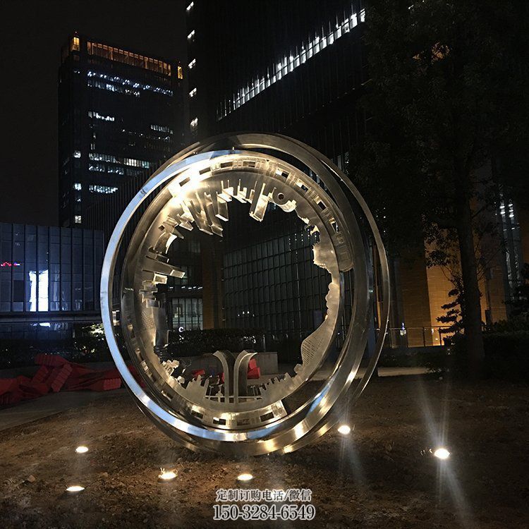 户外圆环雕塑通用,多彩艺术,不锈钢圆环雕塑供应 户外圆环雕塑通用,多彩艺术,不锈钢圆环雕塑供应