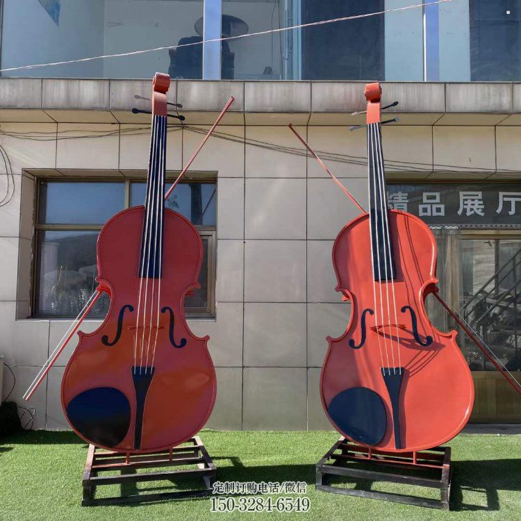 提琴雕塑定价,拉丝工艺,烤漆提琴雕塑制作 提琴雕塑定价,拉丝工艺,烤漆提琴雕塑制作