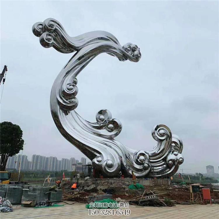 公园云朵雕塑,喷砂发光雕塑,锻造工艺 公园云朵雕塑,喷砂发光雕塑,锻造工艺