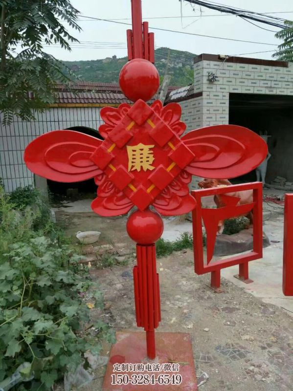 城市中国结雕塑厂家,烤漆工艺制作,民俗文化标识 城市中国结雕塑厂家,烤漆工艺制作,民俗文化标识