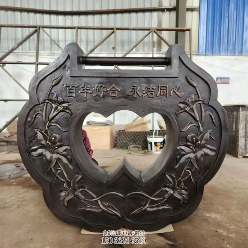 锁子雕塑 小区景观雕塑 黄铜铸造雕塑